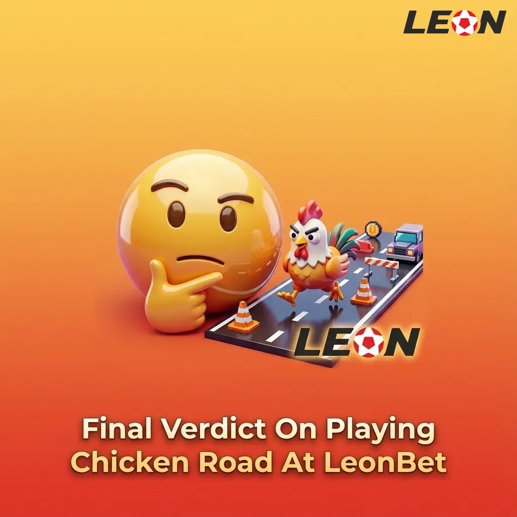 Mobile view of LeonBet Chicken Road game summary highlighting fast rounds, flexible bets, bonuses, and Canadian-friendly features