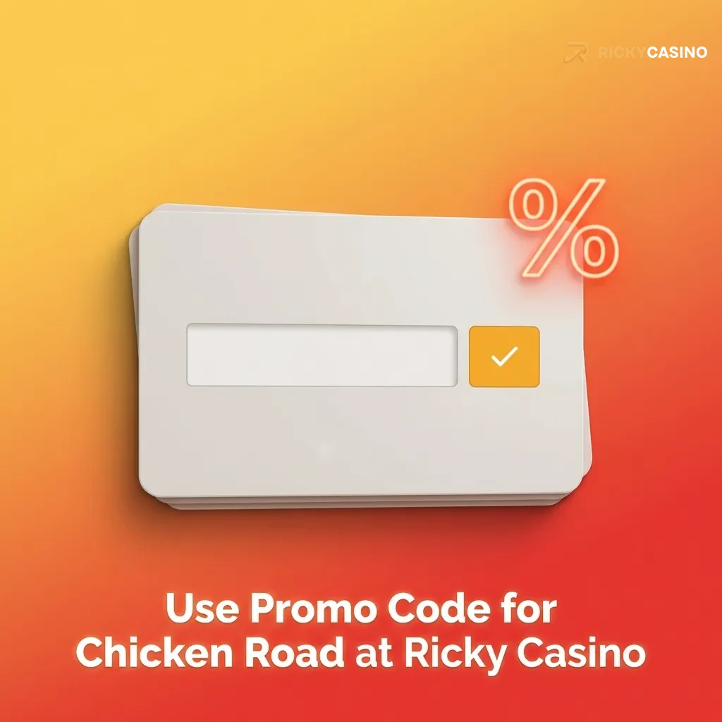Ricky Casino promo code CHICKEN100 displayed on registration form for 100% deposit bonus up to $200 CAD