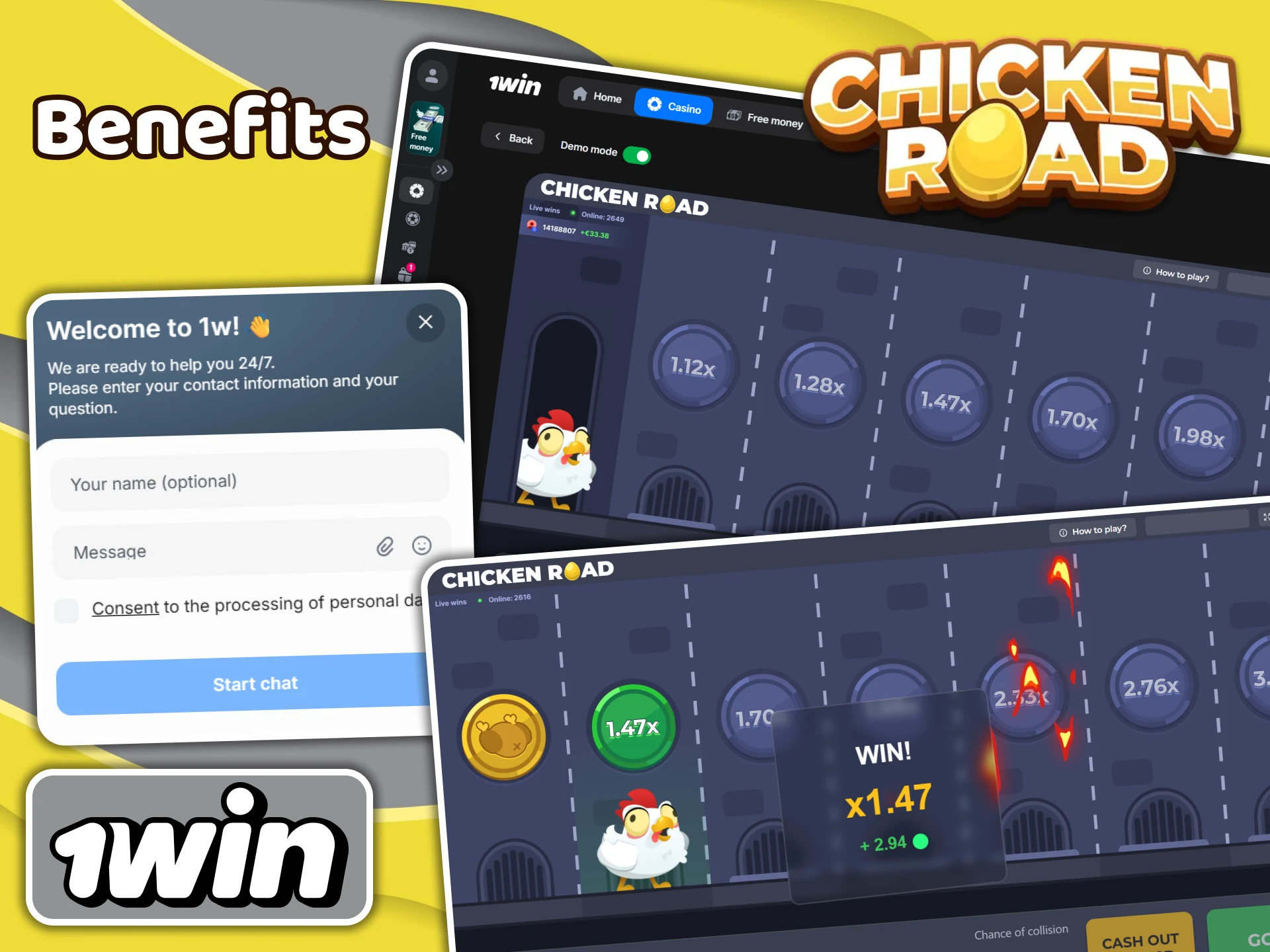 Check out the main advantages of the 1win website and why you should play Chicken Road there.