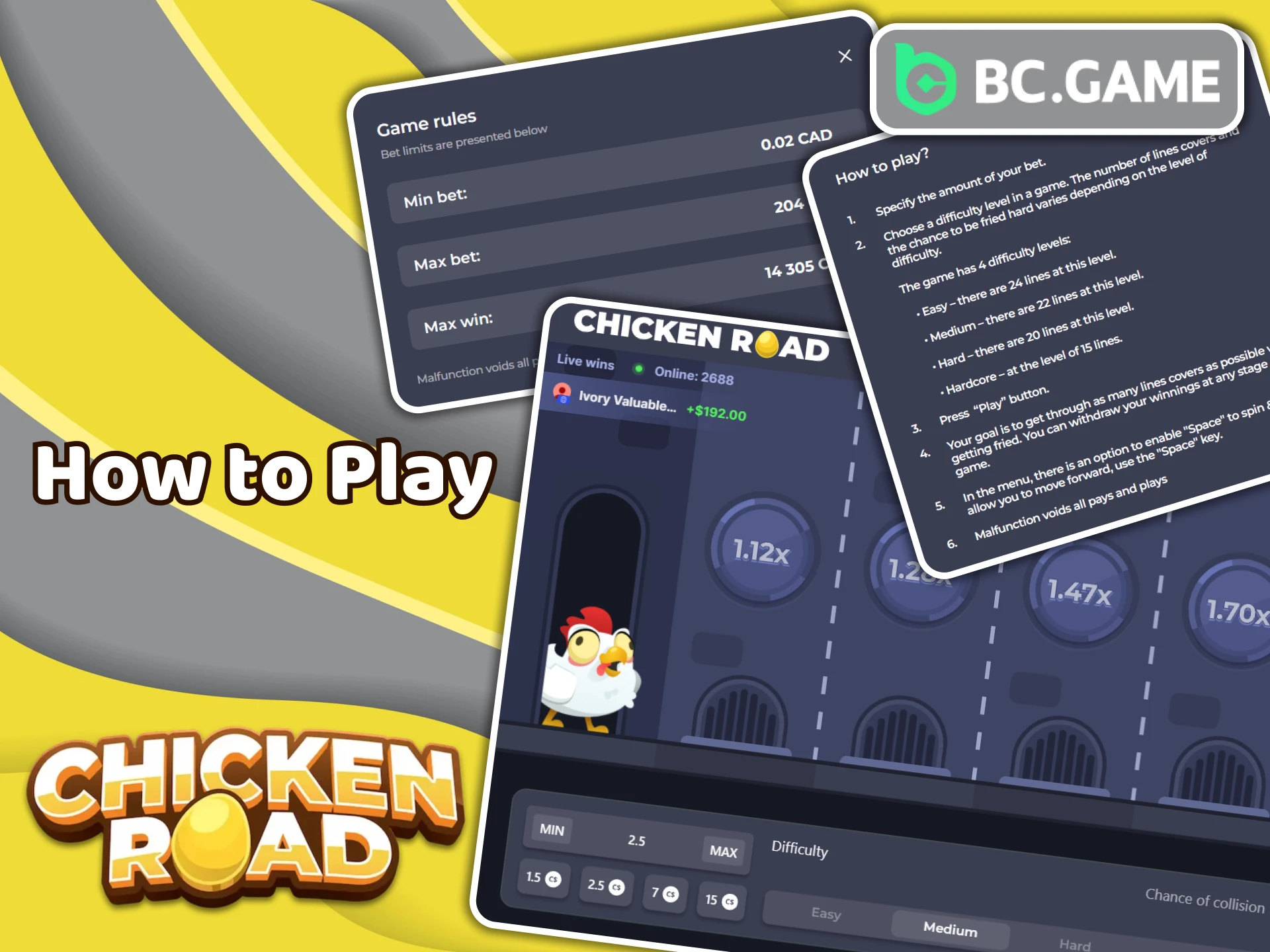 Learn how to play Chicken Road at BC Game casino.