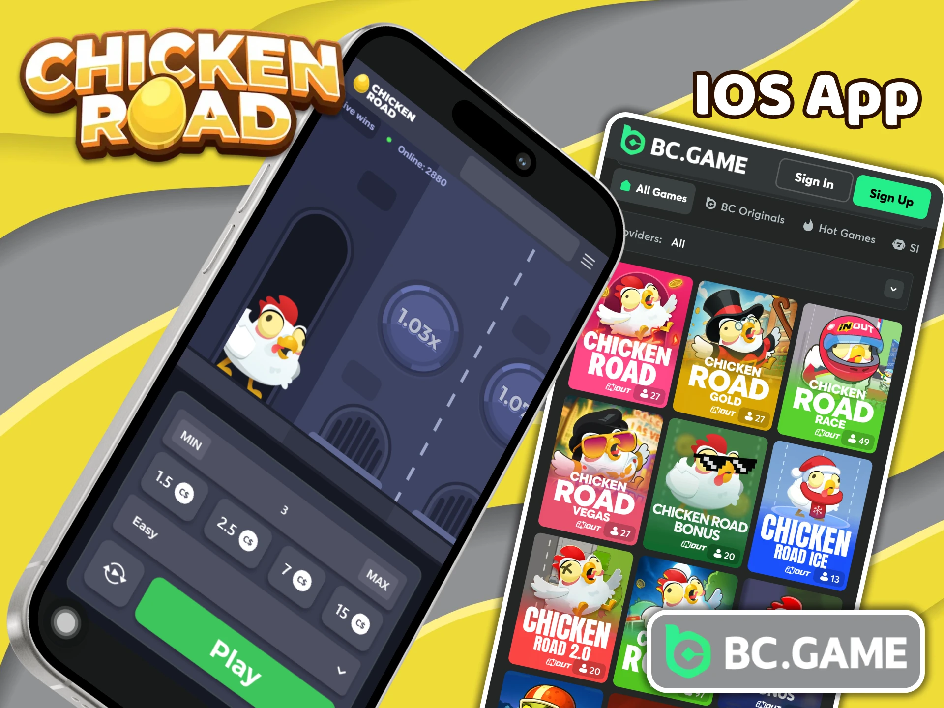 Try the BC Game iOS version to play Chicken Road from your phone.