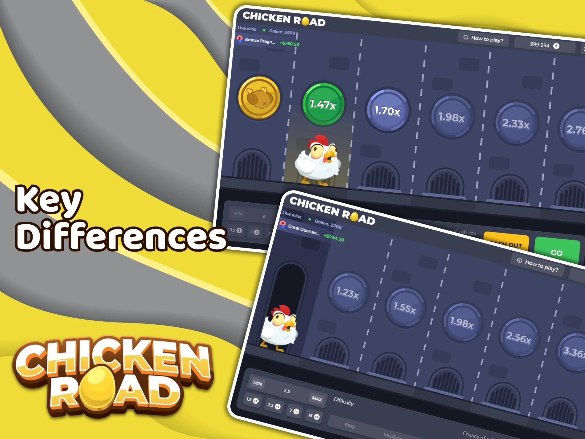 The demo version and the full Chicken Road game have several differences, which you can find out about here.