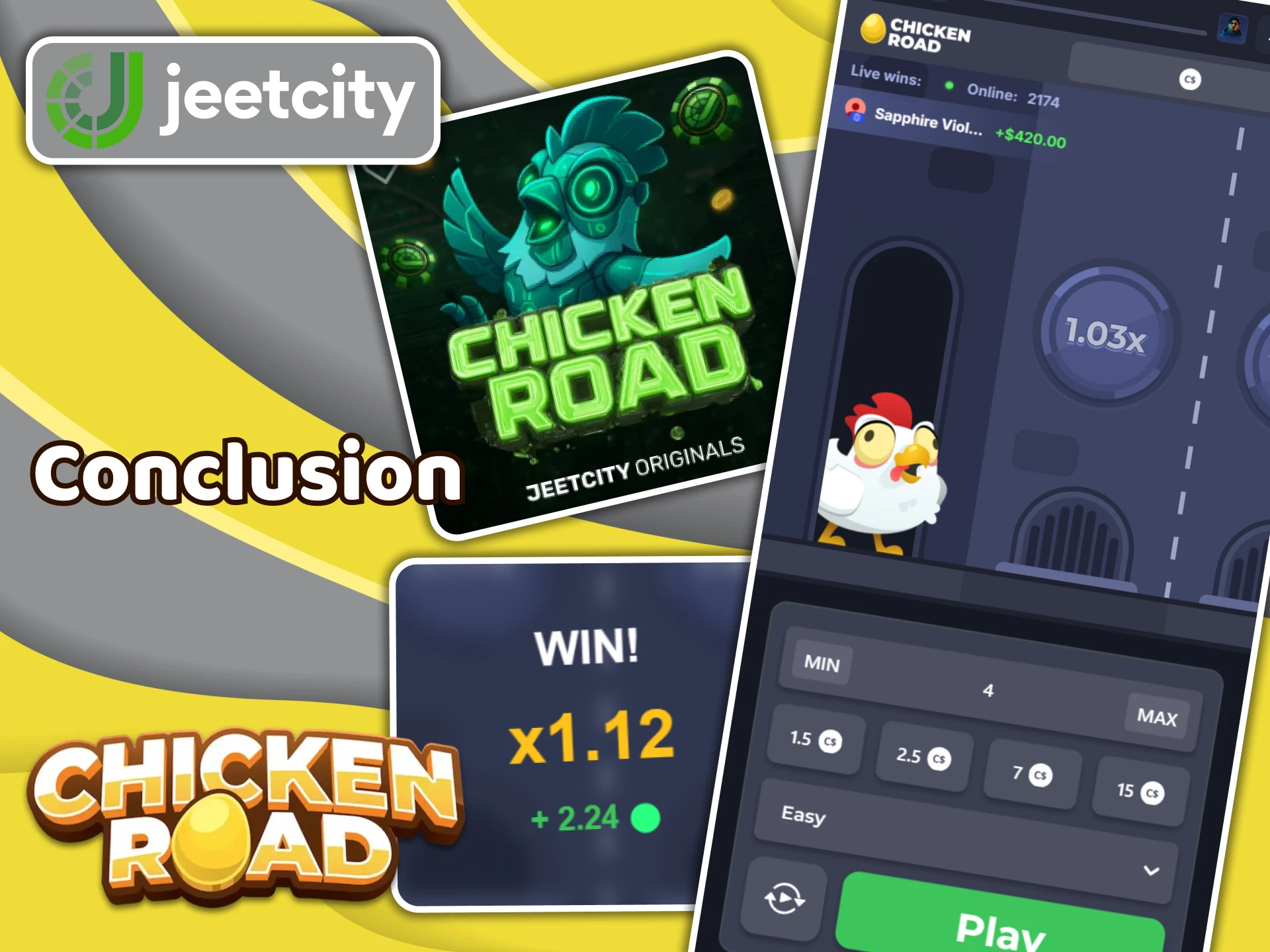 JeetCity is a good platform for playing Chicken Road in Canada.