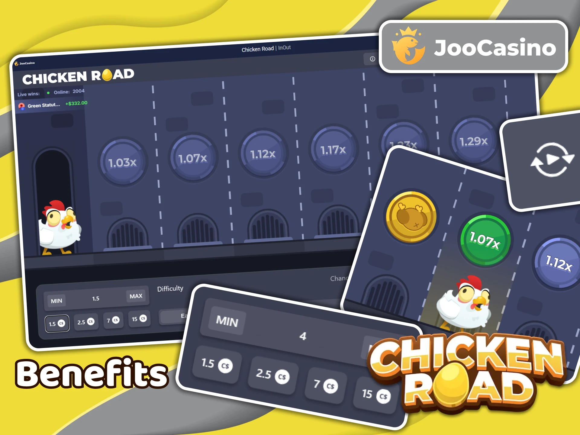 Find out the key benefits of playing Chicken Road at Joo Casino.