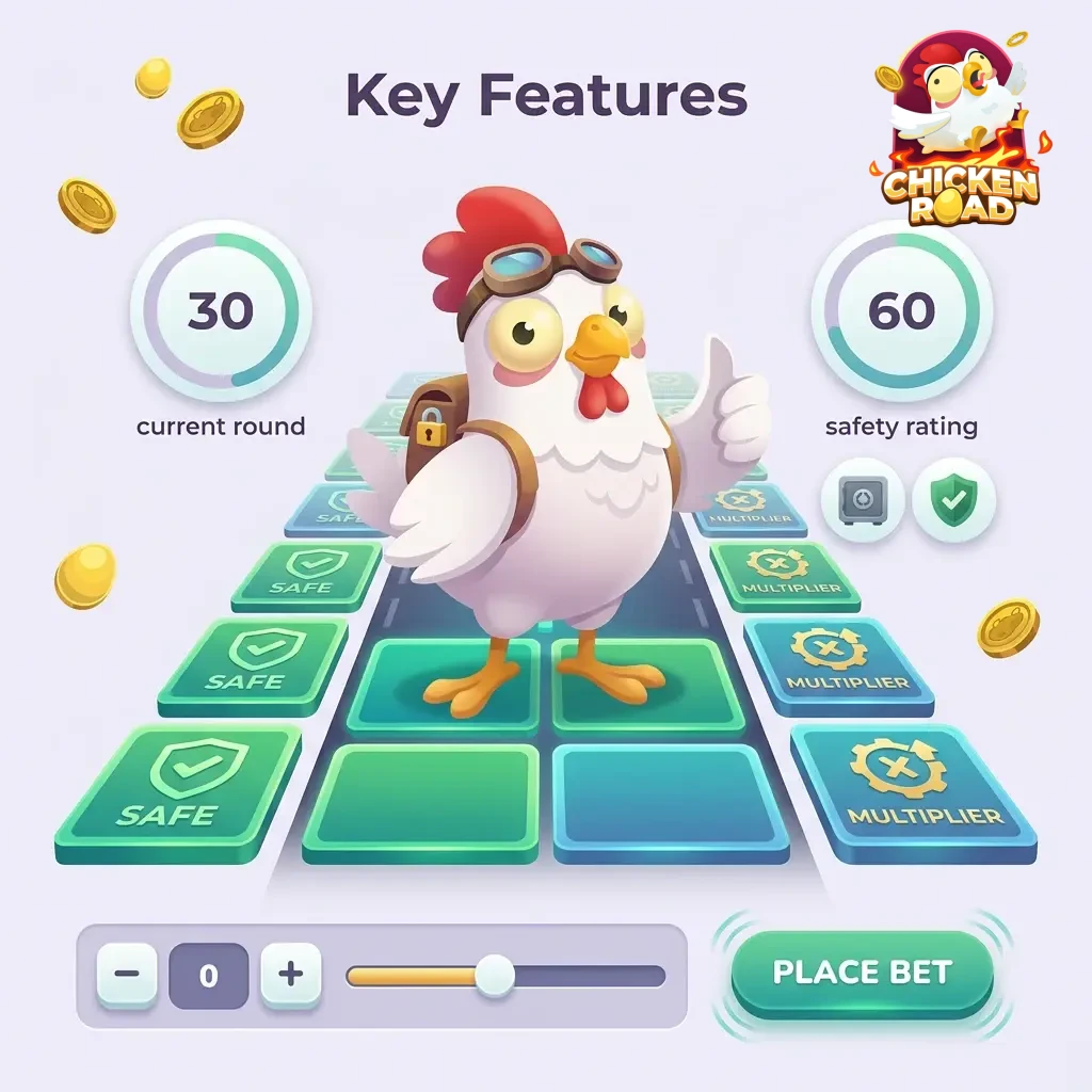 Chicken Road game interface showing auto-bet, auto-cashout, multi-bet, live multiplier, bet history, and chat features